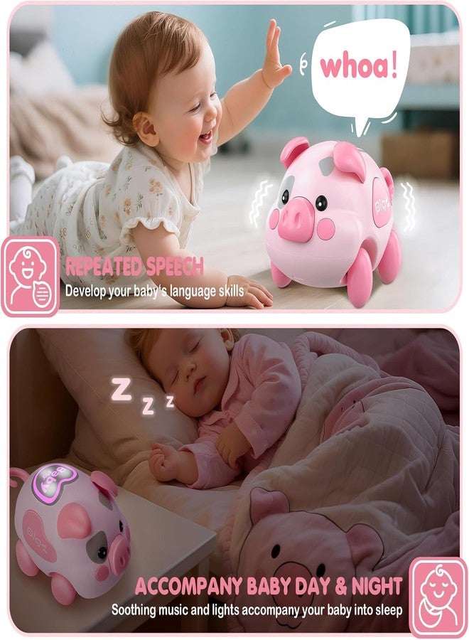 OCHIDO Baby Toy 6-12 Months, Musical Piggy Crawling Infant Toys with Light, 6 Month Old Toys for Tummy Time Development, Christmas Birthday Gifts for Boy Girl 7 8 9 10 11 Month 0-1 Year Old - Image 3